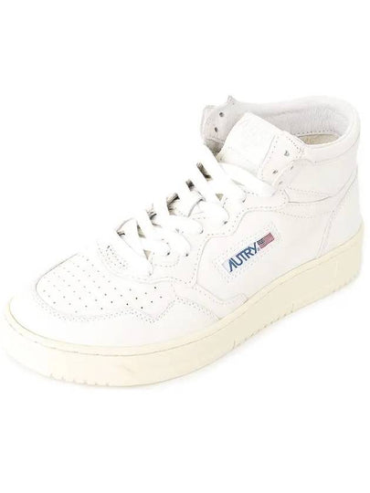 Men's Medalist Mid Goatskin High Top Sneakers White - AUTRY - BALAAN 2