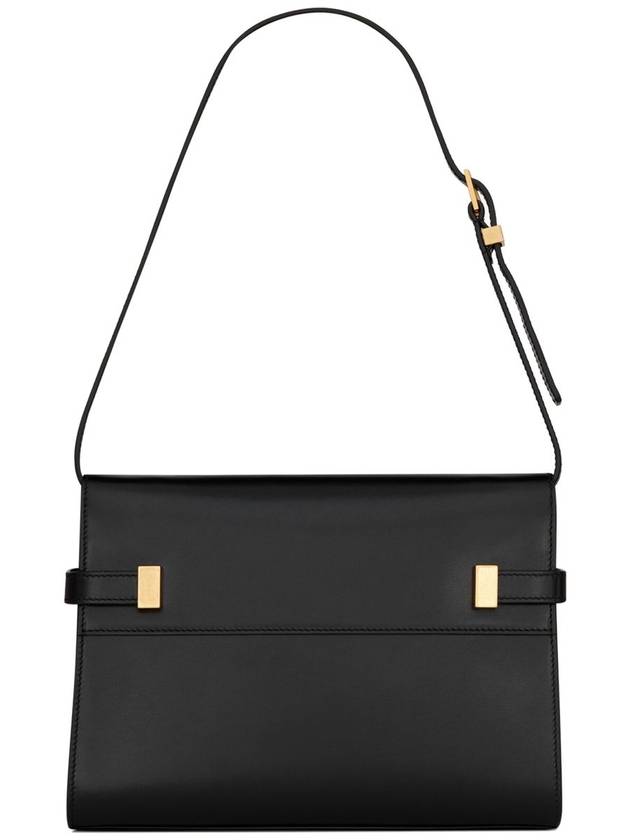 Manhattan Small Shoulder Bag Leather Black - SAINT LAURENT - BALAAN 3