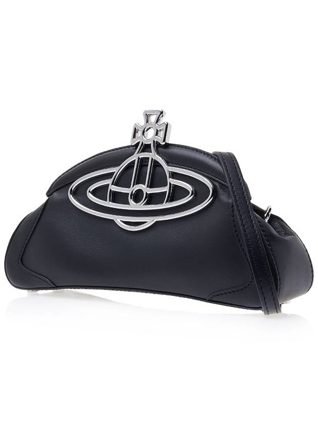 Amber ORB Plaque Clutch Shoulder Bag Black - VIVIENNE WESTWOOD - BALAAN 3