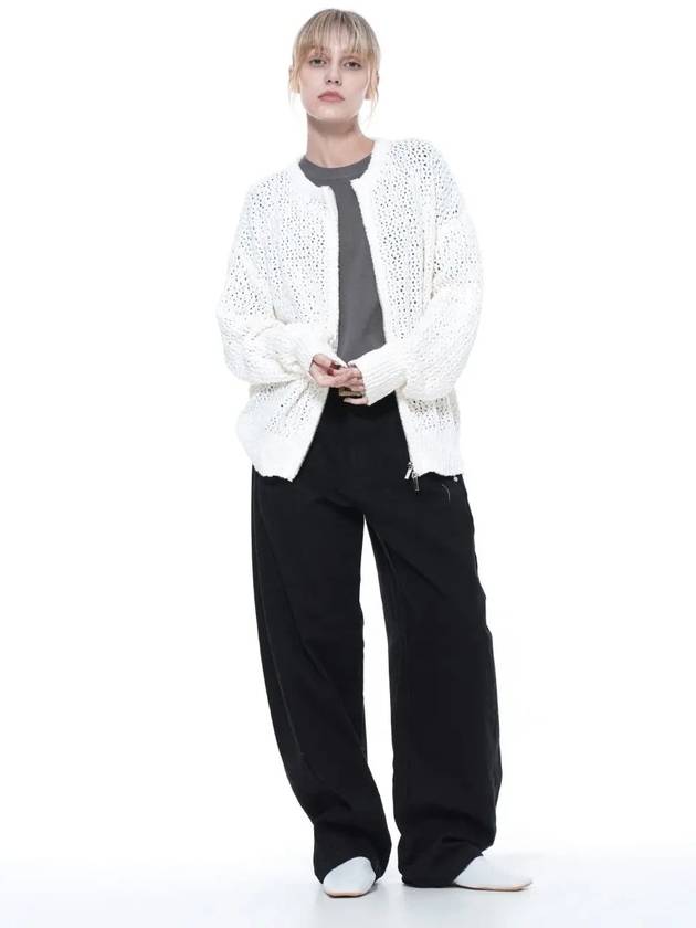 Men s PKZUC WH punching knit zip up cardigan white - CHANCE'S NOI - BALAAN 5