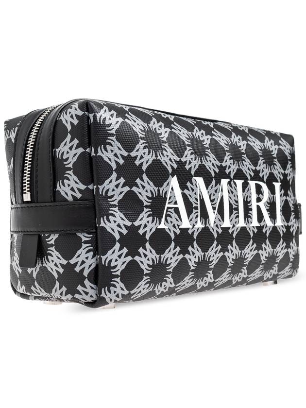 Amiri Monogram Toiletry Bag, Men's, Black - AMIRI - BALAAN 4