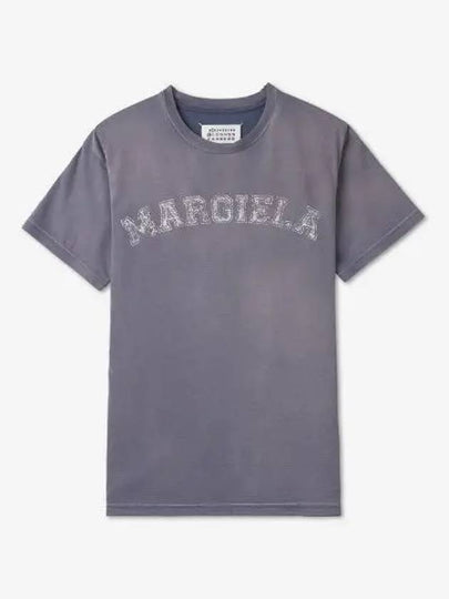 Logo Cotton Jersey Short Sleeve T-Shirt Lilac - MAISON MARGIELA - BALAAN 2