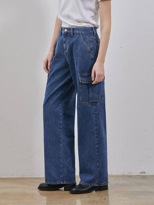 Denim Carpenter Cargo Pants Indigo - RYUL+WAI: - BALAAN 1