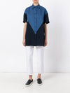color block OVER-FIT denim shirt - NEIL BARRETT - BALAAN 2