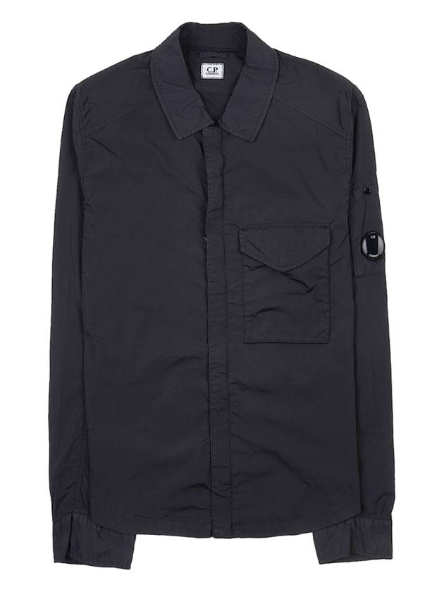 Chrome-R Zip-Up Over Long Sleeve Shirt Black - CP COMPANY - BALAAN 2