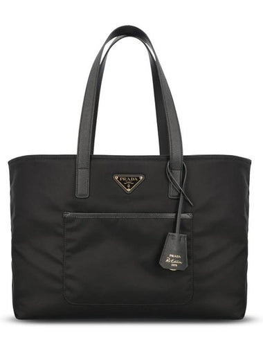 Logo Re-Nylon Tote Bag Black - PRADA - BALAAN 1