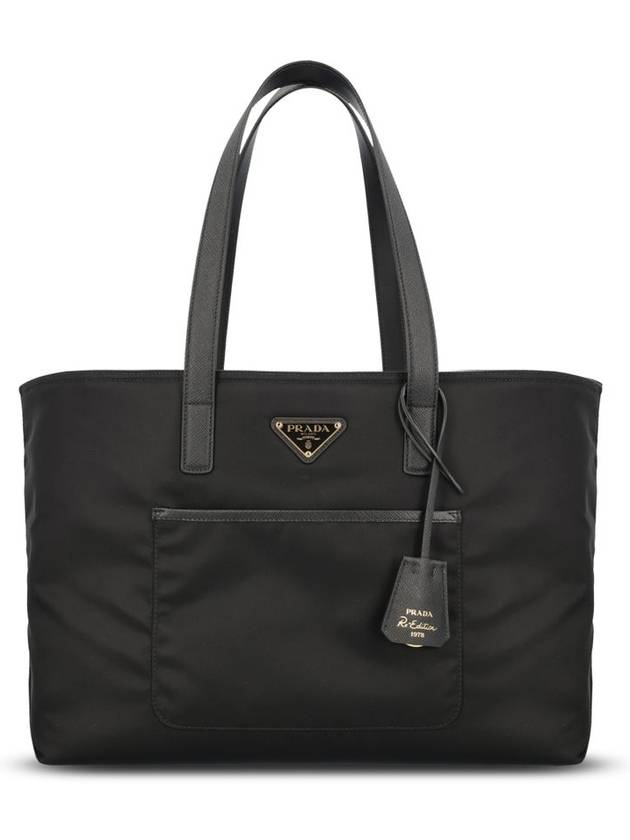 Re-Nylon Tote Bag Black - PRADA - BALAAN 1