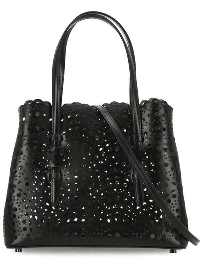 Mina 25 Wave Lux Calfskin Tote Bag Black - ALAIA - BALAAN 2