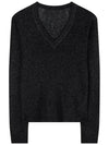 Cashmere Vneck seethrough slim fit glitter pearl knit - RS9SEOUL - BALAAN 1