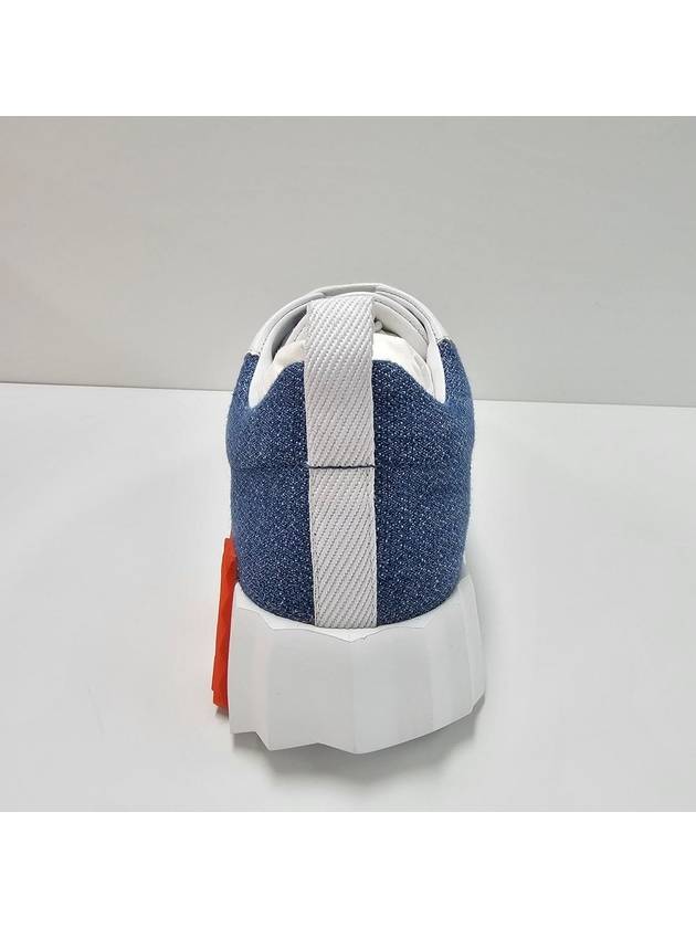 Bouncing Sneakers Chevron Denim Suede Goatskin & Bleu Clair Blanc - HERMES - BALAAN 8