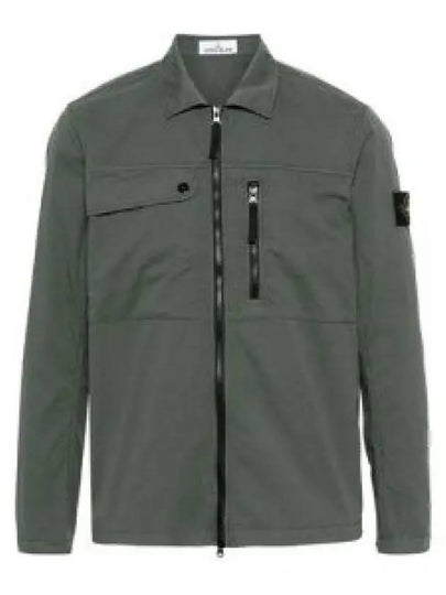 Supima Cotton Twill Stretch-TC Jacket Khaki - STONE ISLAND - BALAAN 2