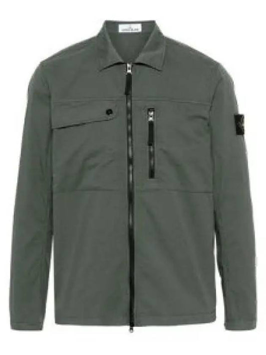 Supima Cotton Twill Stretch-TC Jacket Khaki - STONE ISLAND - BALAAN 2