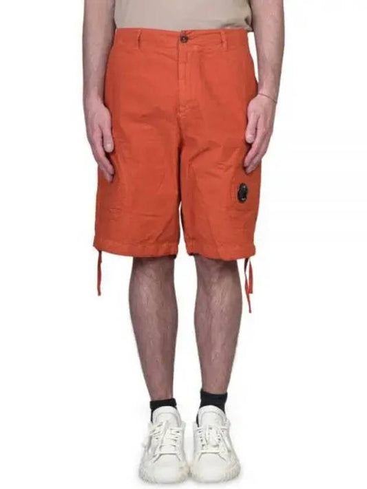 Lens Wappen Cotton Shorts Orange - CP COMPANY - BALAAN 2