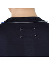 Back Stitch Crew Neck Wool Knit Top Navy - MAISON MARGIELA - BALAAN 8