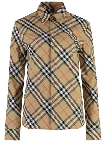 Check Pattern Shirt Beige - BURBERRY - BALAAN 2