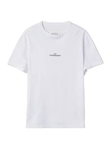 Upside Down Logo Short Sleeve T Shirt White Tee - MAISON MARGIELA - BALAAN 1