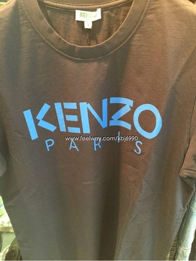 Men's PARIS Logo Short Sleeve TShirt Navy F655TS0504SG77 - KENZO - BALAAN 3