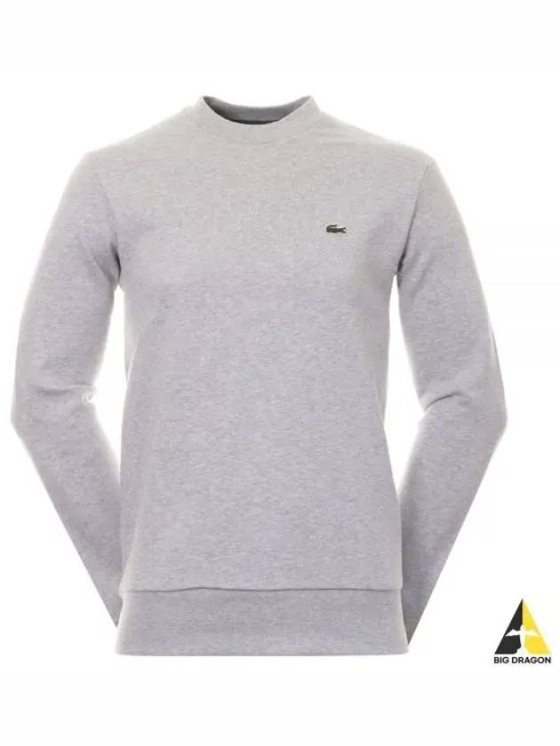 Logo Patch Crewneck Sweatshirt Grey - LACOSTE - BALAAN 2