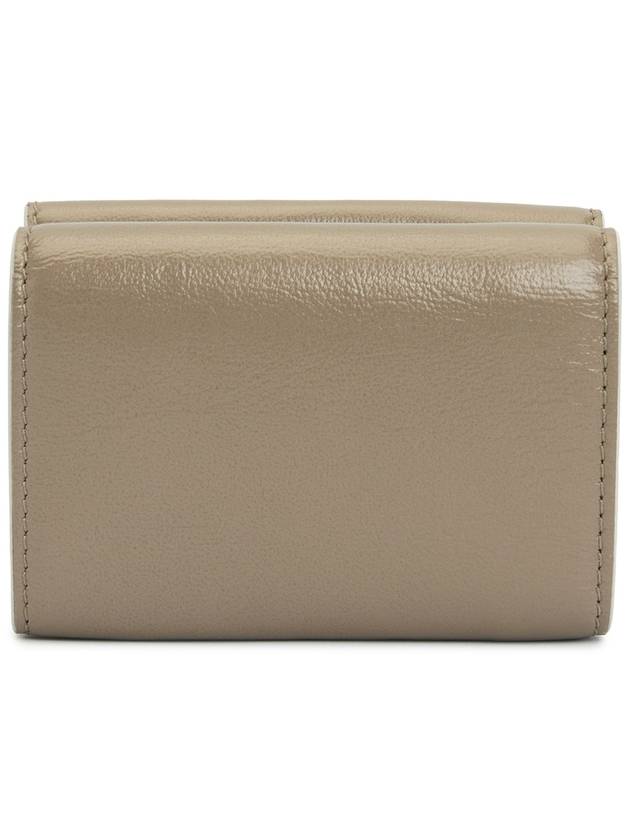 Logo Leather Half Wallet Beige - MARNI - BALAAN 3