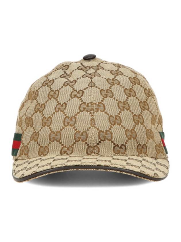 Original GG Web Supreme Canvas Baseball Ball Cap Beige Ebony - GUCCI - BALAAN 4