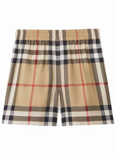 Check Print Shorts Beige - BURBERRY - BALAAN 2