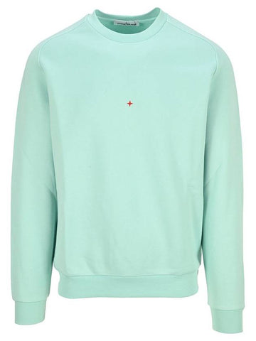 Marina Logo Patch Sweatshirt Mint - STONE ISLAND - BALAAN 1