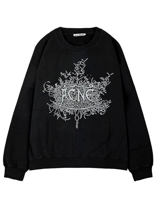 Logo Print Sweatshirt Black - ACNE STUDIOS - BALAAN 2