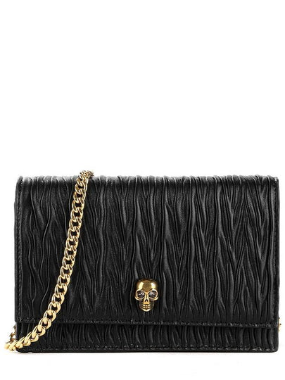 Gold Skull Chain Mini Bag Black - ALEXANDER MCQUEEN - BALAAN 2