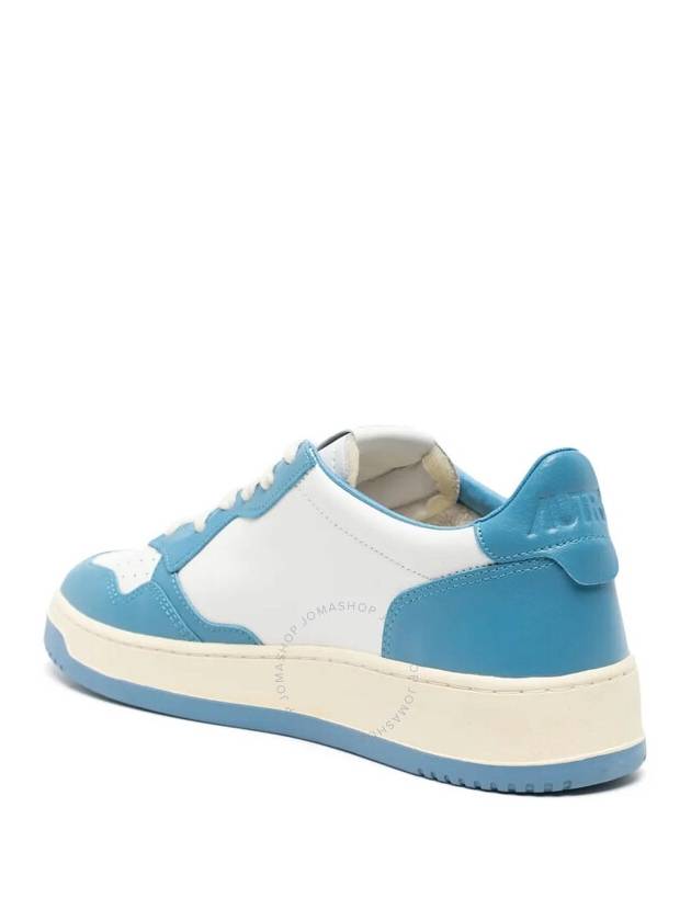 Men's Medalist Leather Low Top Sneakers Blue - AUTRY - BALAAN 4