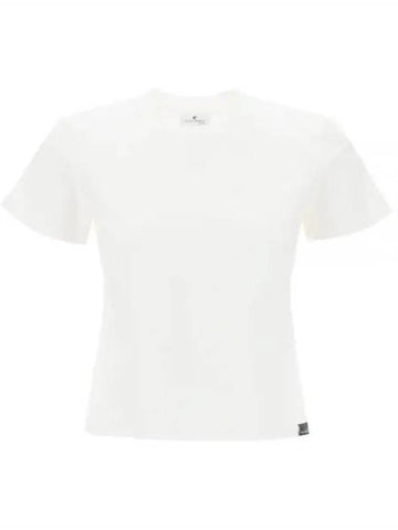 24 423JTS006JS0107 0001 Logo embroidered short sleeve t shirt - COURREGES - BALAAN 1