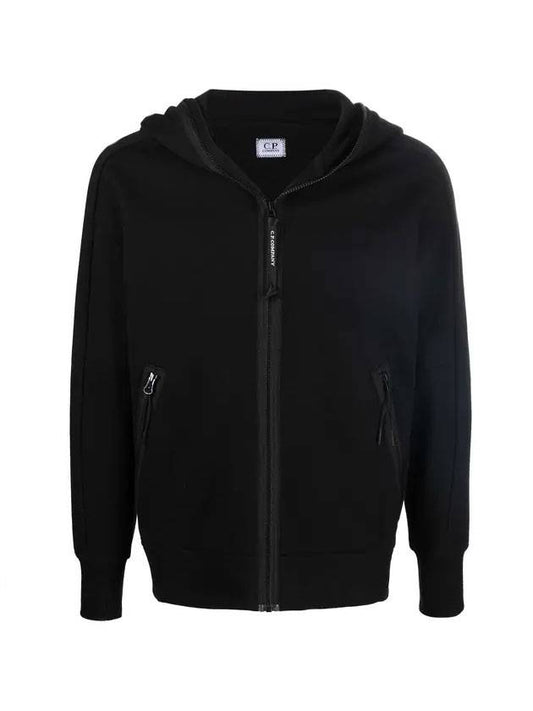 Goggles Hood Zip-up Black - CP COMPANY - BALAAN.