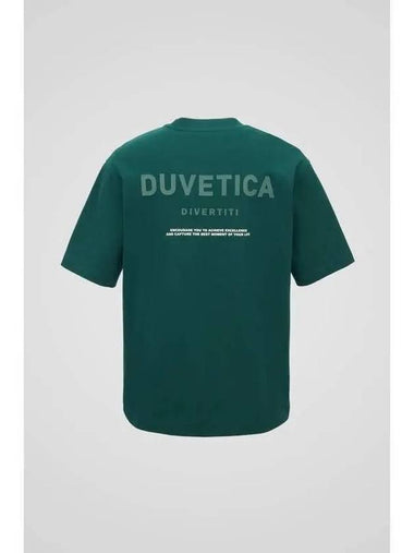 Karori Dark Mint Men s Short Sleeve T Shirt Gold - DUVETICA - BALAAN 1