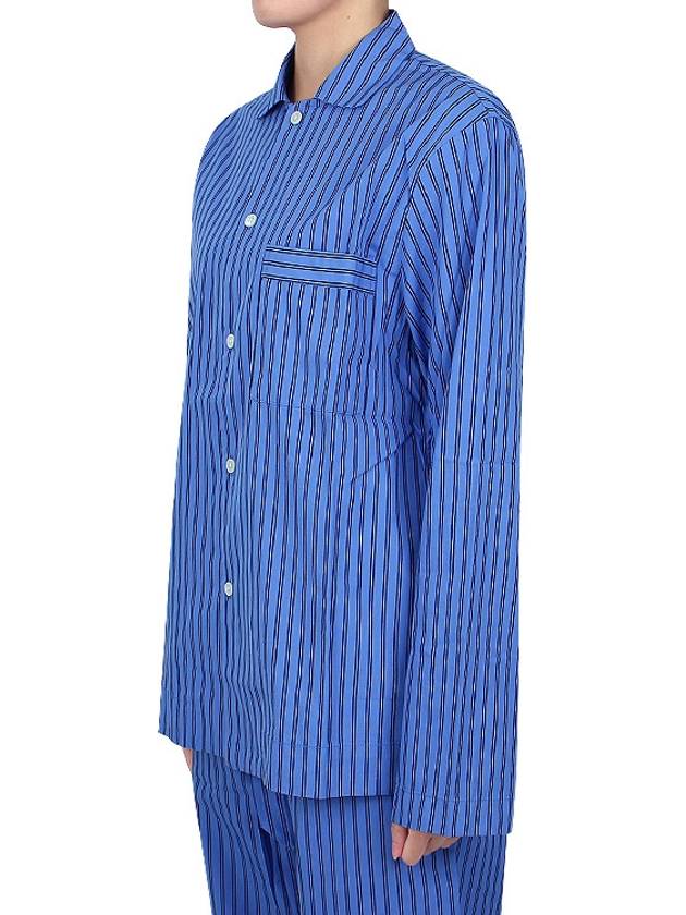 Poplin Striped Pajamas Long Sleeve Shirt SWT BS - TEKLA - BALAAN 7