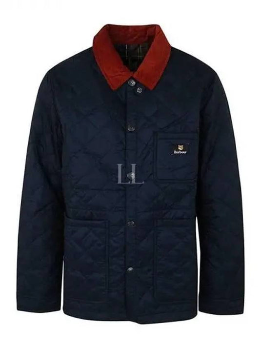 Kenning Quilting  Logo Patch Jacket Navy - BARBOUR - BALAAN 2