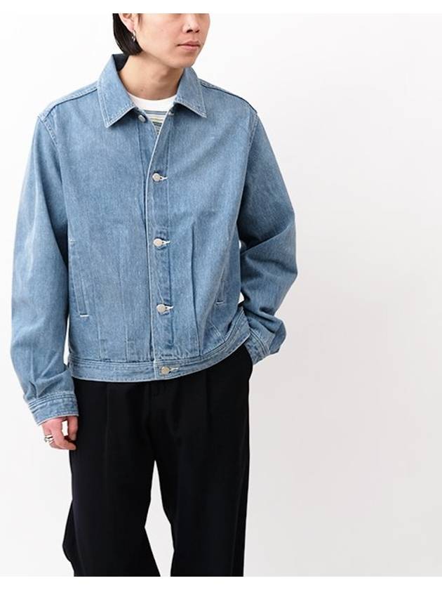 Selvedge faded light denim blouson - AURALEE - BALAAN 11