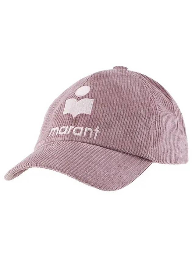 Tyron Logo Corduroy Ball Cap Lilac - ISABEL MARANT - BALAAN 3