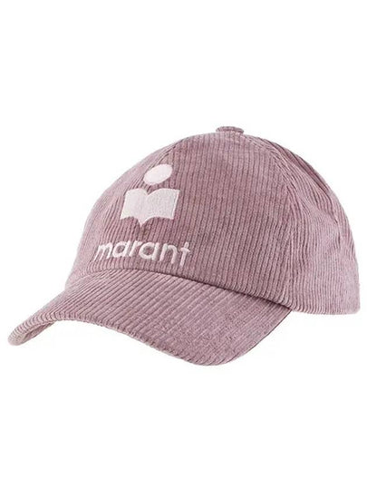 Tyron Logo Corduroy Ball Cap Lilac - ISABEL MARANT - BALAAN 2