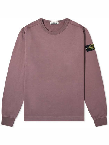 Wappen Patch Crewneck Sweatshirt Purple - STONE ISLAND - BALAAN 1