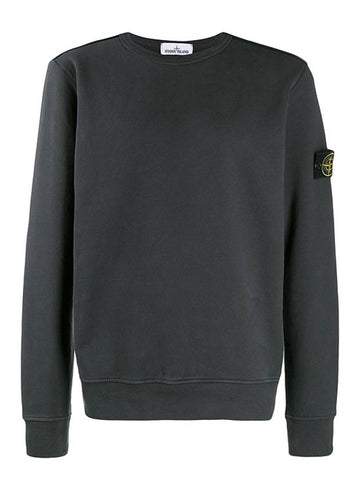 Wappen Patch Cotton Sweatshirt Charcoal - STONE ISLAND - BALAAN 1