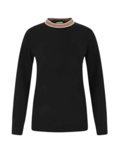 Cashmere Knit Top Black - BURBERRY - BALAAN 2