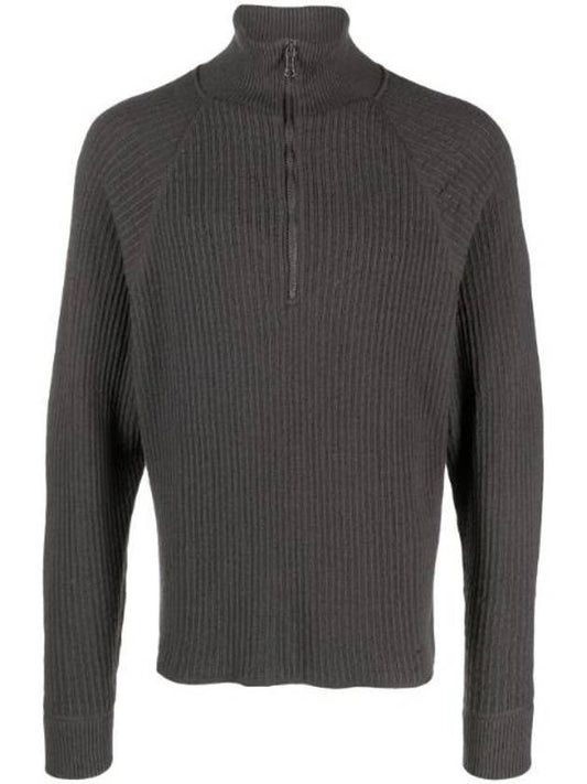 Half Zip Ribbed Sweater - OUR LEGACY - BALAAN.