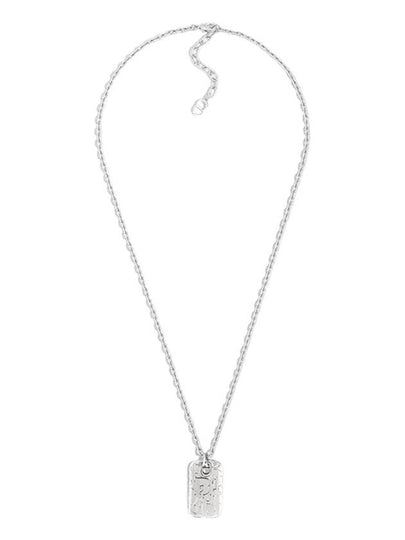 Oblique Plate Pendant Necklace Silver - DIOR - BALAAN 2