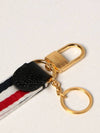 Striped Brass Twill Edged Key Holder Tricolor - THOM BROWNE - BALAAN 4