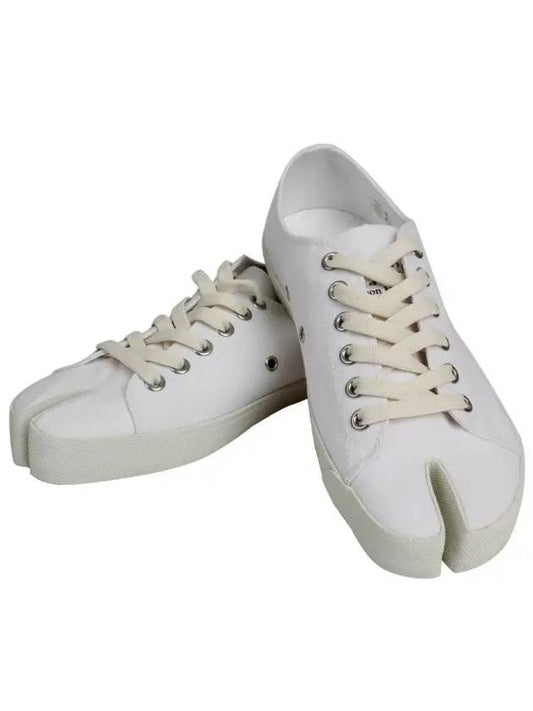 Tabi Canvas Low Top Sneakers White - MAISON MARGIELA - BALAAN 2