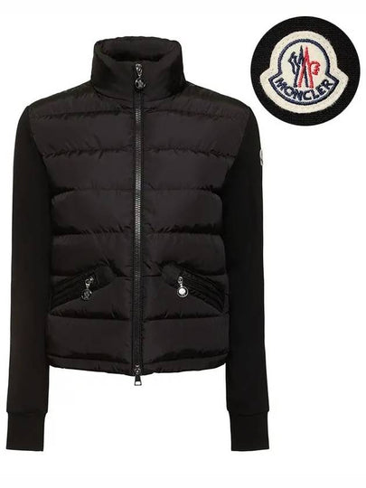 Women's Padding Zip-Up Sweatshirt Black - MONCLER - BALAAN 2