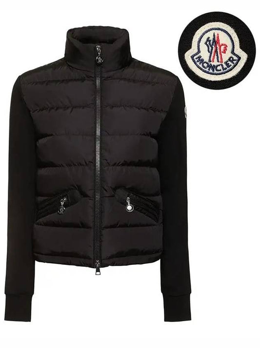 logo padded cardigan black 8G00003 89ALE 999 - MONCLER - BALAAN 1