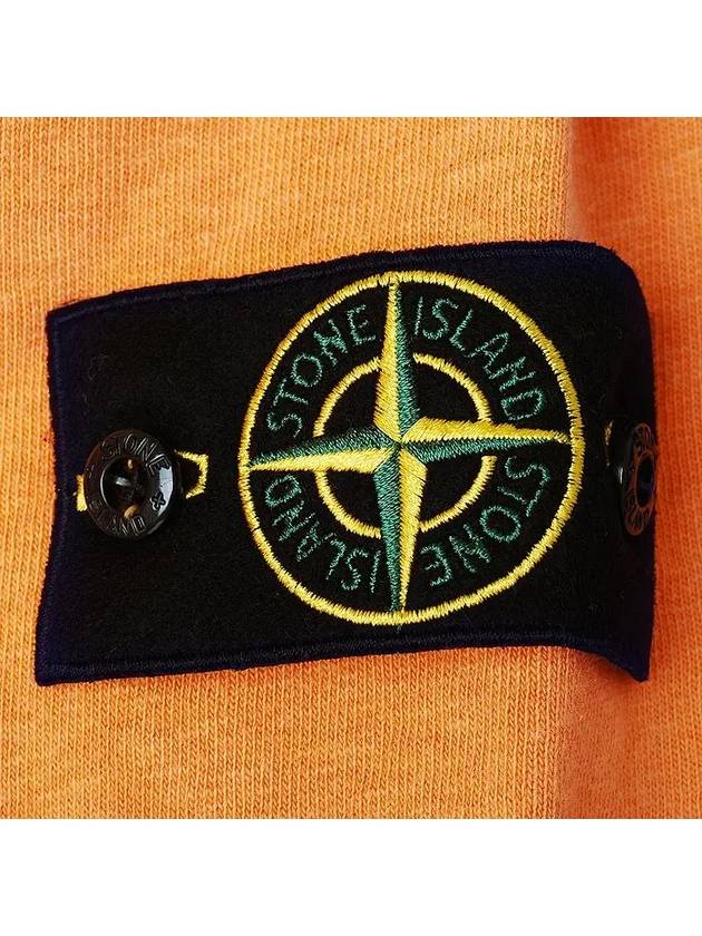 Men's Waffen Patch OLD Treatment Cotton Hoodie Orange - STONE ISLAND - BALAAN 5