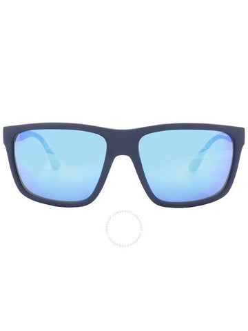 Armani Exchange Green Mirrored Light Blue Square Men's Sunglasses AX4121S 818125 59 - ARMANI EXCHANGE - BALAAN 1