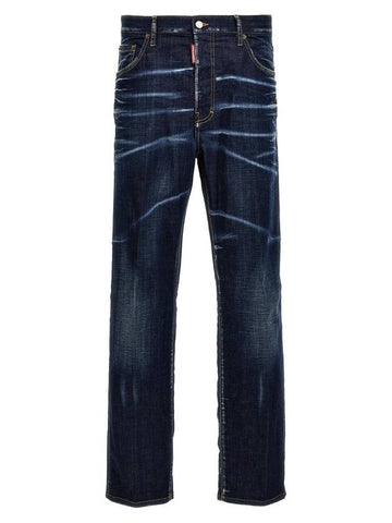 642 Mid-Rise Skinny Jeans Dark Blue - DSQUARED2 - BALAAN 1