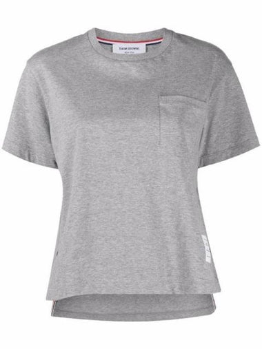 Midweight Jersey Boxy Pocket Short Sleeve T-Shirt Light Grey - THOM BROWNE - BALAAN 1